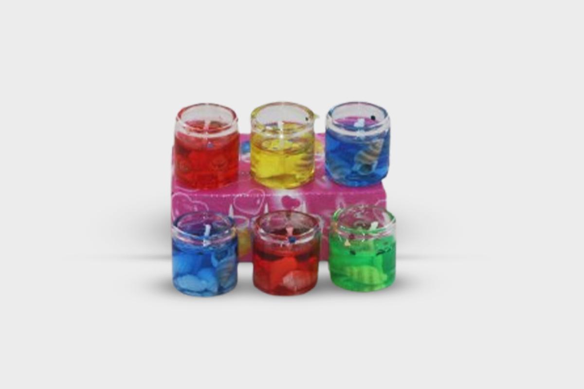 Glass Candle 6 Pieces